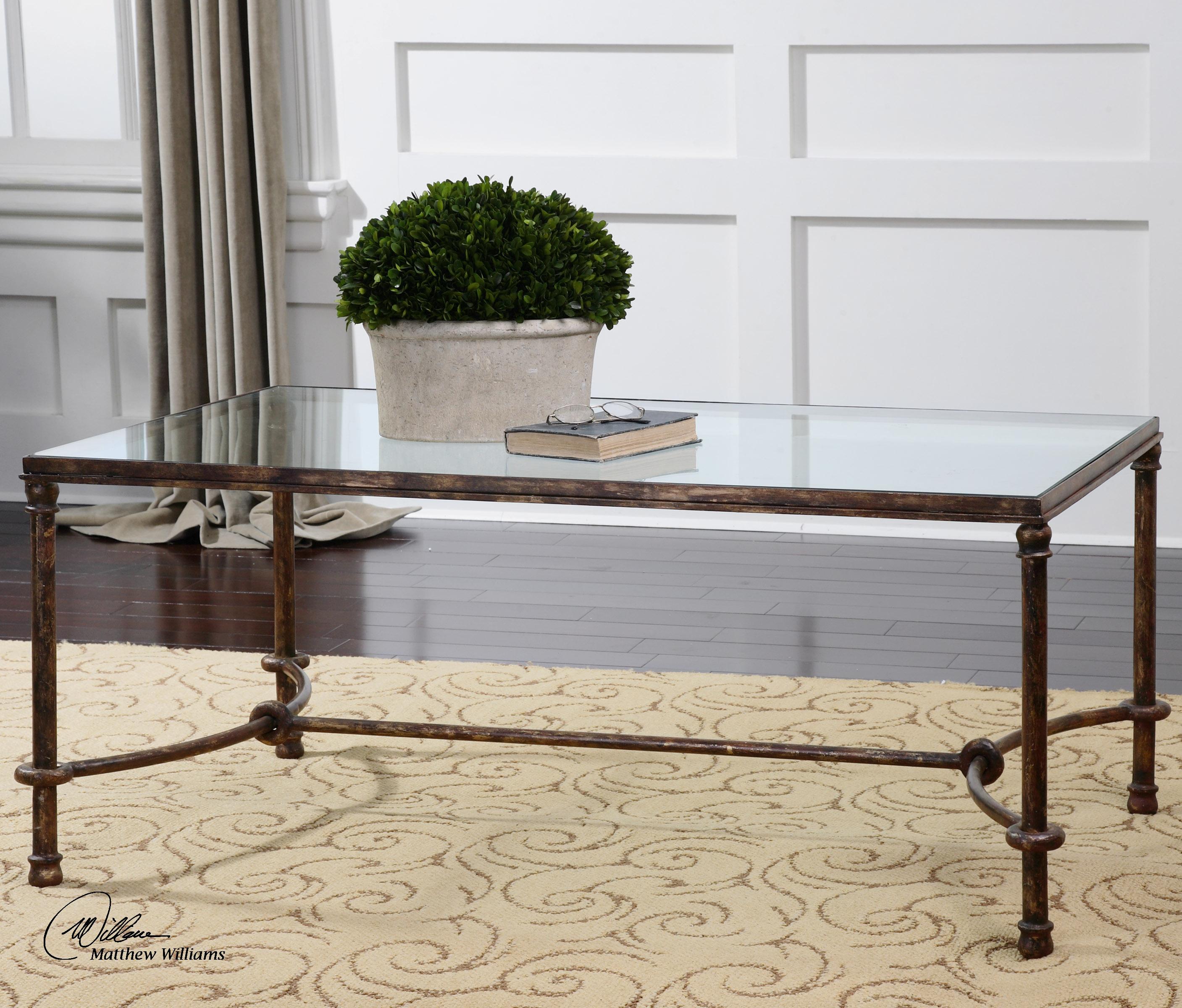 Iron and shop glass sofa table